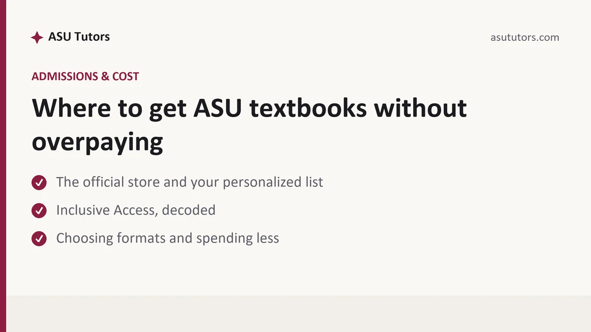 Where to get ASU textbooks without overpaying, a ASU student guide, from ASU Tutors